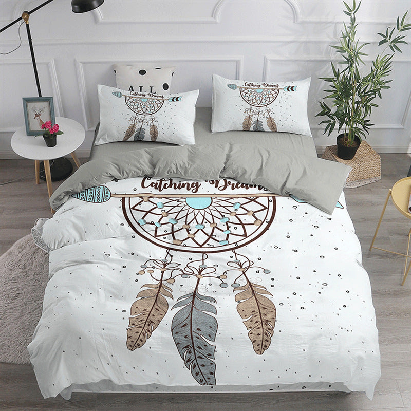 HKM-336851 Bohemian Printed Soft Down Quilt Cover Set for Girls - 2-Piece Bedding Sets in Multiple Sizes