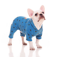 HKM-3368765 Comfortable Blue Velvet Pet Hoodie for Small to XXXL Dogs