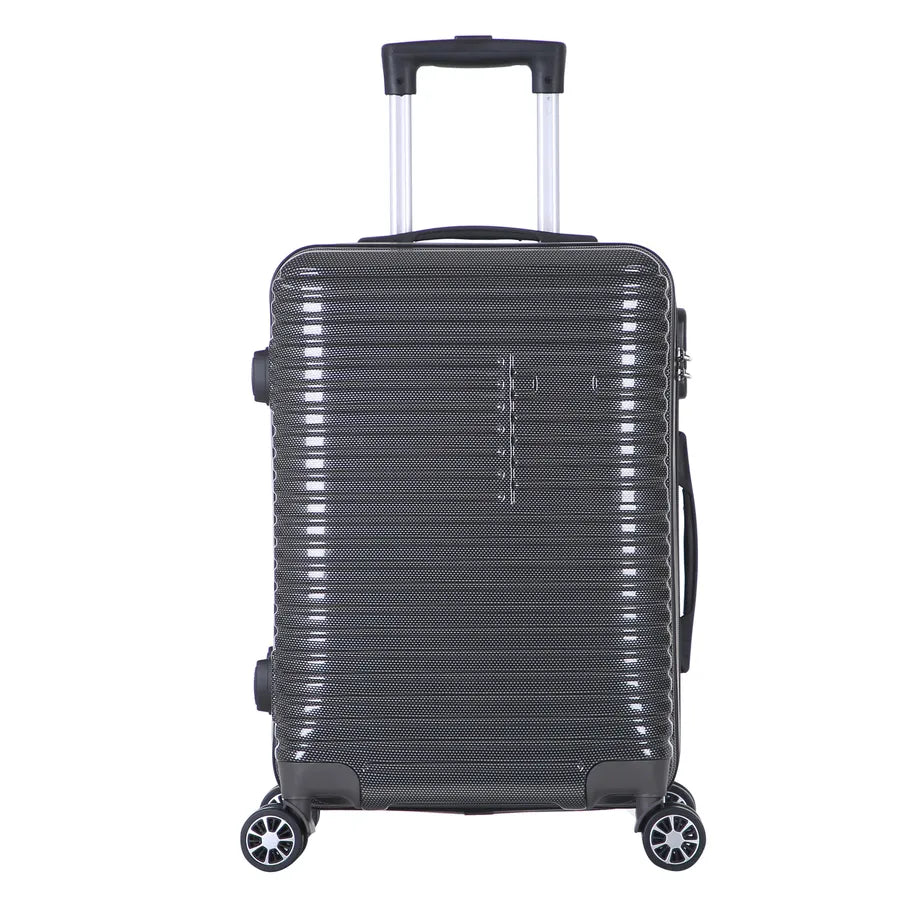 HKM-336915 3-Piece 360-Degree Rotation Hard Shell Trolley Luggage Set - 20/24/28 Inch Suitcases