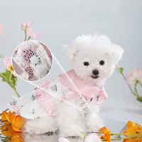 HKM-3370173 Sweet Strawberry Pink Skirt for Pets, Anti-Hair Loss, Soft Cotton-Blend Fabric, Various Sizes Available
