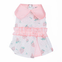 HKM-3370173 Sweet Strawberry Pink Skirt for Pets, Anti-Hair Loss, Soft Cotton-Blend Fabric, Various Sizes Available