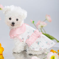 HKM-3370173 Sweet Strawberry Pink Skirt for Pets, Anti-Hair Loss, Soft Cotton-Blend Fabric, Various Sizes Available