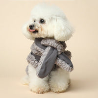 HKM-3370941 Cozy Cotton Pet Vest and Scarf Set for Small Dogs and Cats in Various Colors