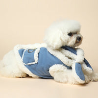 HKM-3370941 Cozy Cotton Pet Vest and Scarf Set for Small Dogs and Cats in Various Colors
