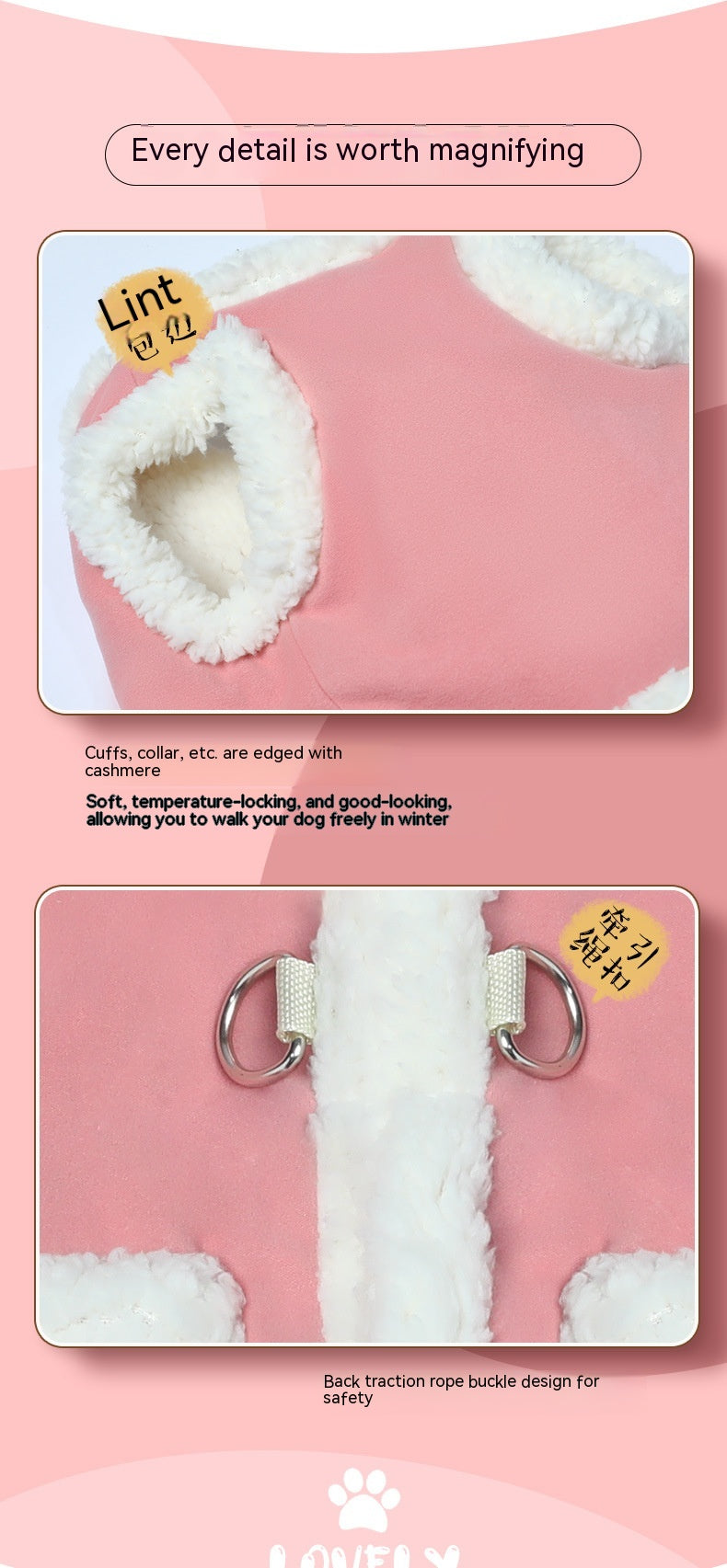 HKM-3370941 Cozy Cotton Pet Vest and Scarf Set for Small Dogs and Cats in Various Colors