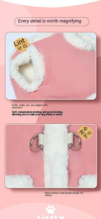 HKM-3370941 Cozy Cotton Pet Vest and Scarf Set for Small Dogs and Cats in Various Colors