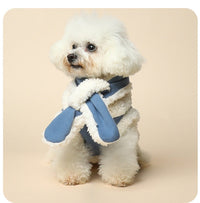 HKM-3370941 Cozy Cotton Pet Vest and Scarf Set for Small Dogs and Cats in Various Colors