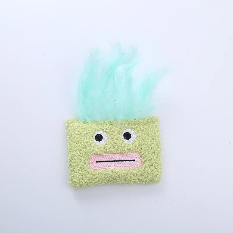 HKM-3371837 Big Mouth Explosion Head Catnip Plush Toy for Playful Cats