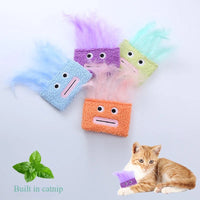 HKM-3371837 Big Mouth Explosion Head Catnip Plush Toy for Playful Cats