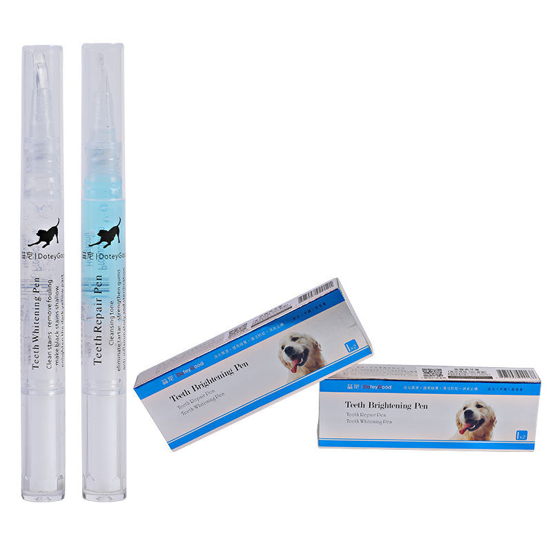 HKM-3372221 Pet Teeth Cleaning Pen Kit for Dogs and Cats - 2-Piece Tartar Removal and Gum Care Set