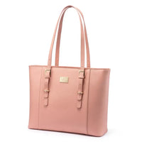 HKM-337235 Elegant 15.6 Inch PU Leather Laptop Tote Bag for Women - Spacious Shoulder Handbag for Office Use