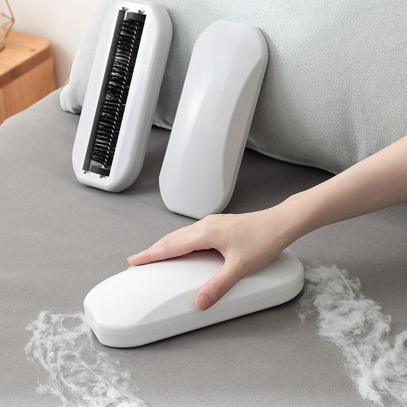 HKM-337363 Manual Roller Hair Removal Brush for Furniture and Clothing - Modern Design in White and Gray