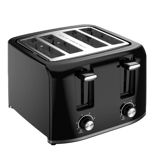 HKM-337427 4-Slice Long Slot Toaster with Cool Touch Housing and Removable Crumb Tray