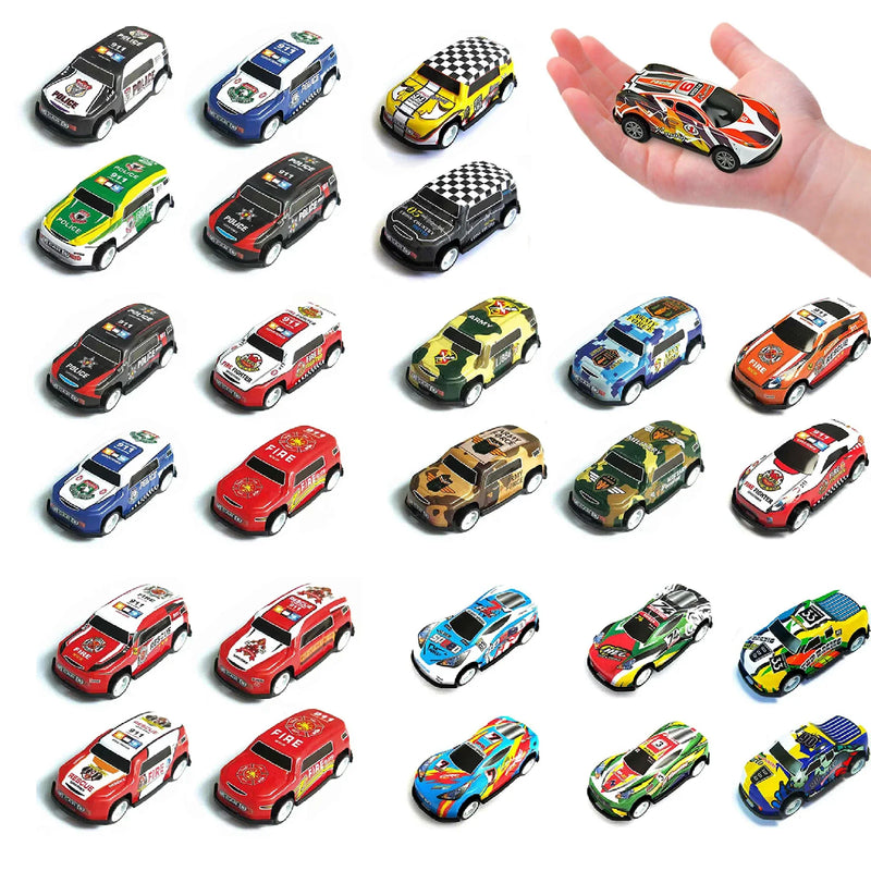 HKM-337491 Diecast 1:64 Scale Pull Back Race Car Model - Alloy & Plastic Toy Vehicle Collection