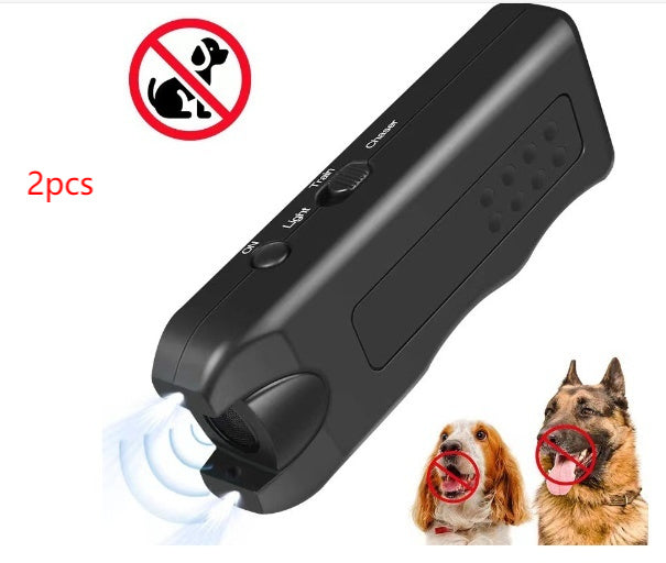 HKM-3375805 Ultrasonic Dog Repellent and Trainer Device with Flashlight Function