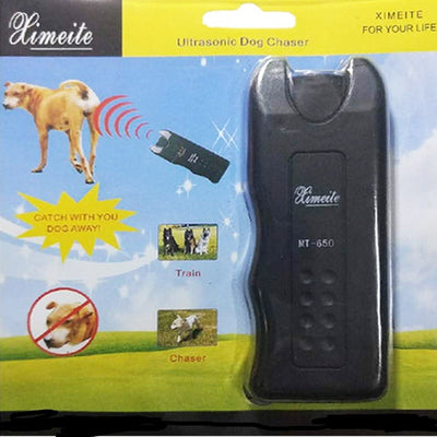 HKM-3375805 Ultrasonic Dog Repellent and Trainer Device with Flashlight Function