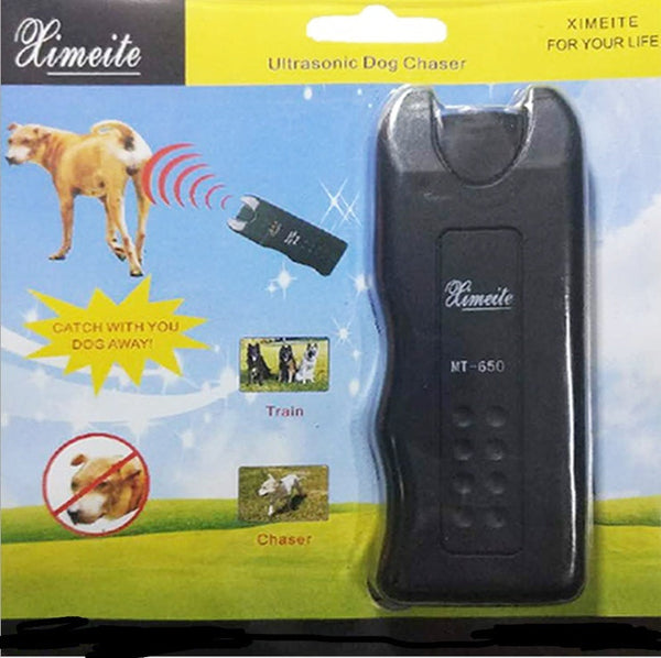 HKM-3375805 Ultrasonic Dog Repellent and Trainer Device with Flashlight Function