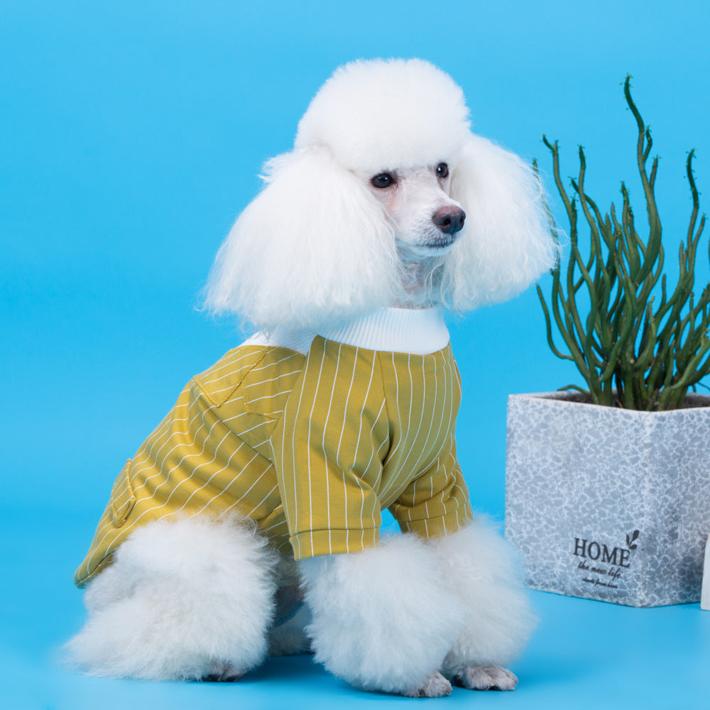 HKM-3376701 Cozy Cotton Dog Suits for Autumn and Winter - Available in Red and Yellow, Sizes S to XXXL