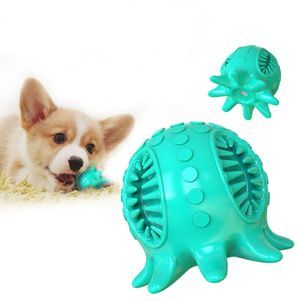 HKM-3378749 Interactive Octopus Dog Chew Toy for Teeth Cleaning and Breath Freshening