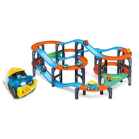 HKM-337939 Electric Speed Racing Track Car Set with Lights and Music for Kids - DIY Assembly Railway Toy