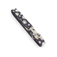 HKM-3379901 Trendy Black Polyester Pet Towing Rope with Environmental Daisy Print