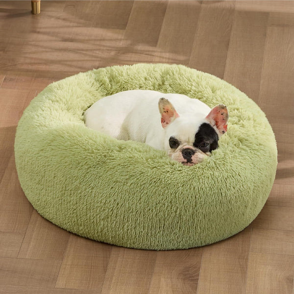 HKM-3380157 Cozy Indoor Non-slip Round Plush Pet Bed in Multiple Colors and Sizes