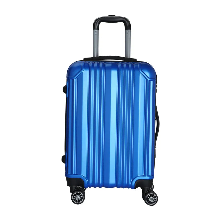 HKM-338067 Travel Trolley Luggage Set with ABS + PC Construction - 22-inch Carry-On Suitcase