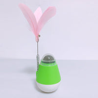 HKM-3380925 Catnip Ball Tumbler Toy for Cats – 10cm x 6.5cm x 20cm in Pink, Green, or Grey