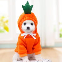 HKM-3381181 Cute Fruit-Themed Hoodies for Small Dogs - Winter Fleece Pet Clothing for Puppies and Kittens