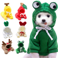 HKM-3381181 Cute Fruit-Themed Hoodies for Small Dogs - Winter Fleece Pet Clothing for Puppies and Kittens