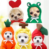 HKM-3381181 Cute Fruit-Themed Hoodies for Small Dogs - Winter Fleece Pet Clothing for Puppies and Kittens