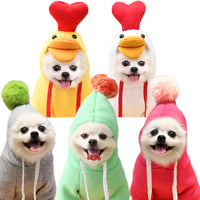 HKM-3381181 Cute Fruit-Themed Hoodies for Small Dogs - Winter Fleece Pet Clothing for Puppies and Kittens