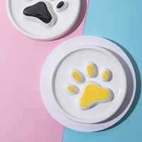 HKM-3382077 Ceramic Slow Food Bowl for Dogs and Cats - Available in Pink, Yellow, and Black