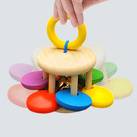 HKM-338259 Montessori Grasping Rattle Toy for Infants - 4 Styles Wooden Music Bed Bell