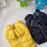 HKM-3384253 Warm Down Jacket for Small and Medium Dogs and Cats - Stylish and Comfortable in Yellow and Black