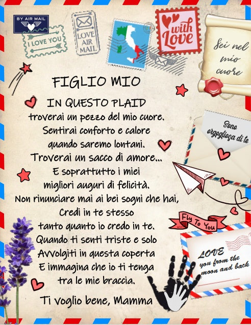 HKM-338515 Cartoon Envelope Letter Design Flannel Blanket - Cozy Coral Fleece for Autumn & Winter, Multiple Sizes Available