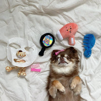 HKM-3385533 Three-Piece Plush Dog Toy Set for Grooming Fun
