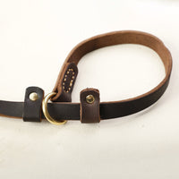 HKM-3385661 Leather Anti Breakaway Traction Rope for Pets - Strong and Durable 1.8X180CM, 1.2X170CM Options