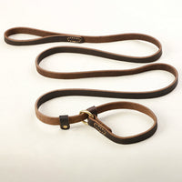 HKM-3385661 Leather Anti Breakaway Traction Rope for Pets - Strong and Durable 1.8X180CM, 1.2X170CM Options