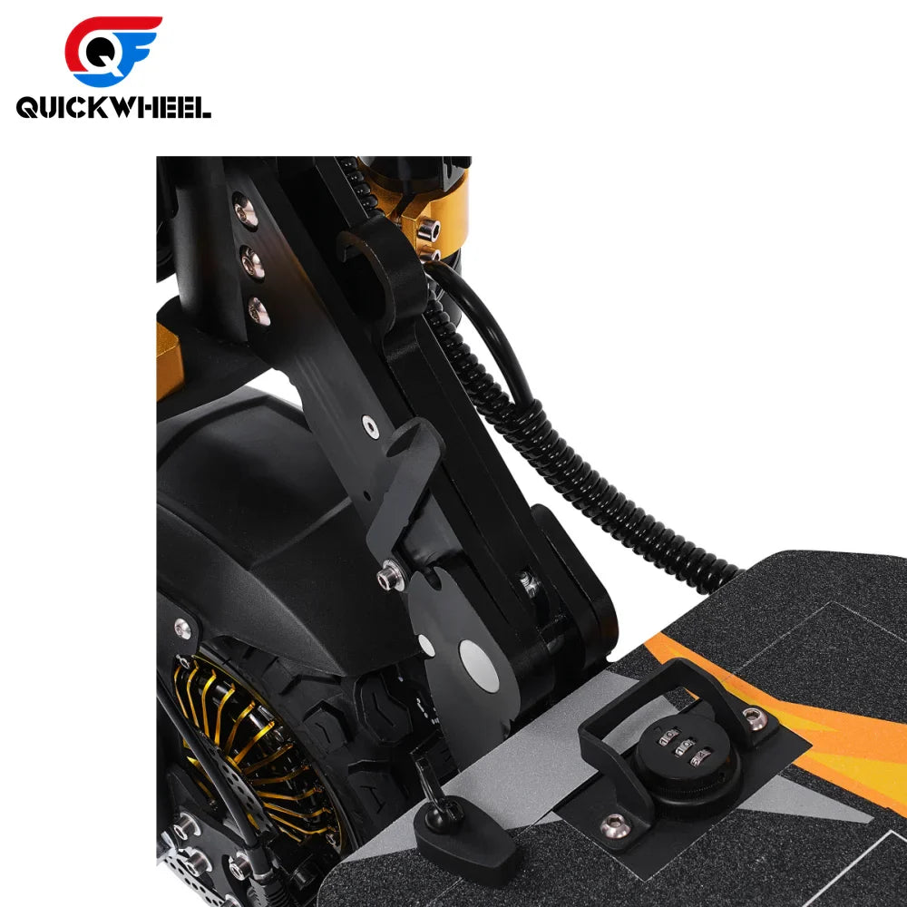 HKM-338707 Dual Motor Electric Scooter 60V 40Ah, 120Km Range, 6000W, 11 Inch Fat Tires, Folding Design