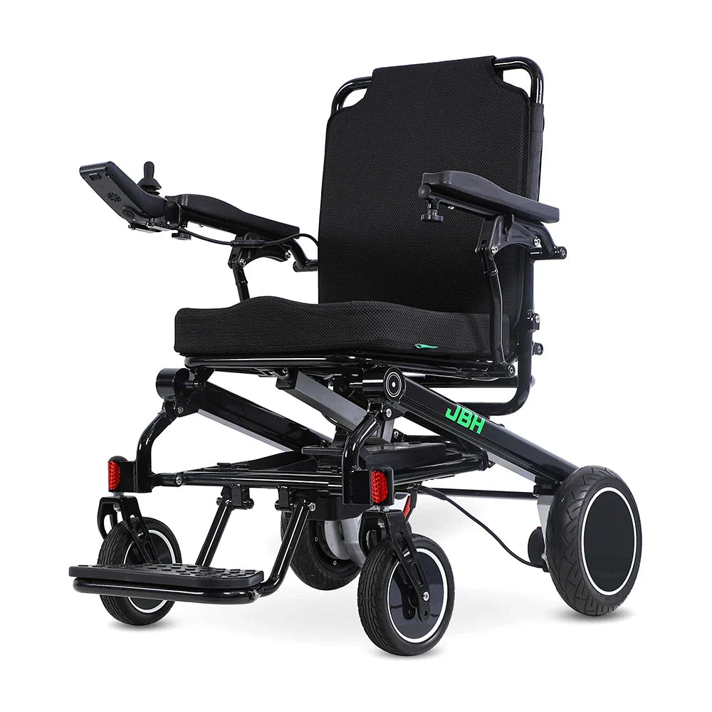HKM-338707 Lightweight Electric Wheelchair with Remote Folding, 20km Driving Range, 120kg Load Capacity