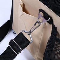 HKM-3387325 Portable Travel Pet Carrier for Dogs and Cats – Crossbody Design in Beige and Dark Gray