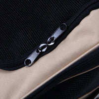 HKM-3387325 Portable Travel Pet Carrier for Dogs and Cats – Crossbody Design in Beige and Dark Gray