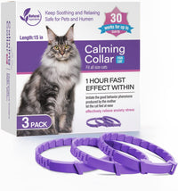 HKM-3387837 Pet Calming Collar for Cats and Dogs - 3 Pack, 4 Pack Options Available, Plastic Material, Plain Design