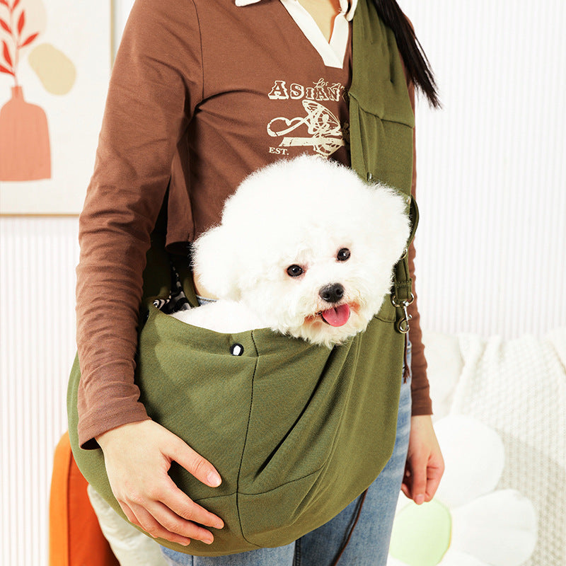 HKM-3388093 Polyester Pet Crossbody Bag with Pockets for Easy Carrying, Holds Up to 15 Jin