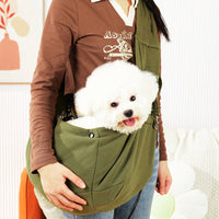 HKM-3388093 Polyester Pet Crossbody Bag with Pockets for Easy Carrying, Holds Up to 15 Jin