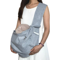 HKM-3388093 Polyester Pet Crossbody Bag with Pockets for Easy Carrying, Holds Up to 15 Jin