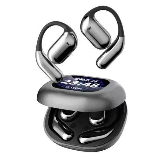 HKM-338835 AI Language Translation Wireless Earbuds with LCD Touch Screen and Bluetooth Connectivity