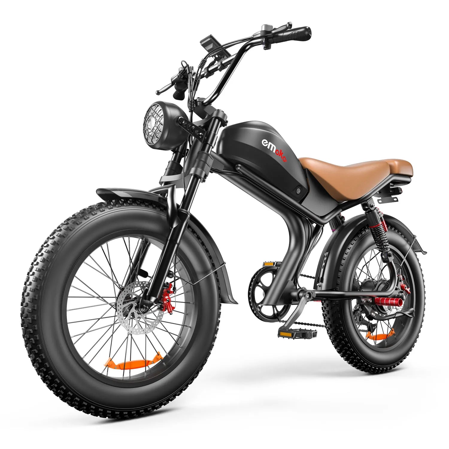 HKM-339155 Vintage Electric Fat Bike C93 750W Steel Frame 48V Integrated Battery 7-Speed Disc Brake 20-inch Tires