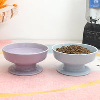 HKM-3391805 Pet Ceramic Tall Bowl for Cervical Spine Protection in Purple or Blue